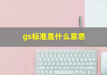 gs标准是什么意思