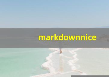 markdownnice