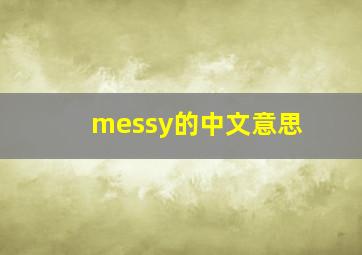 messy的中文意思