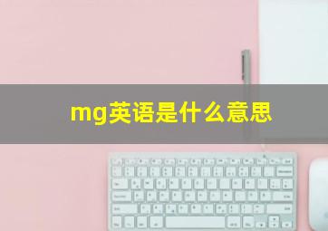 mg英语是什么意思