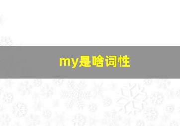 my是啥词性