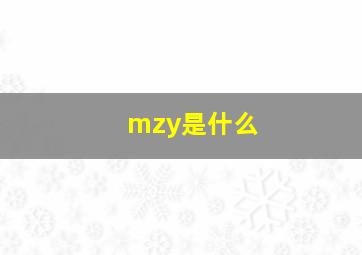 mzy是什么