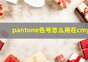 pantone色号怎么用在cmyk