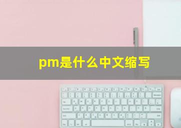 pm是什么中文缩写