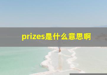 prizes是什么意思啊