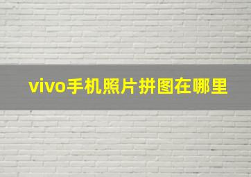 vivo手机照片拼图在哪里