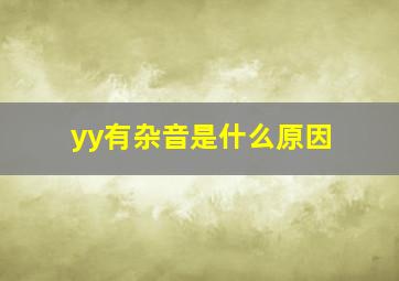 yy有杂音是什么原因