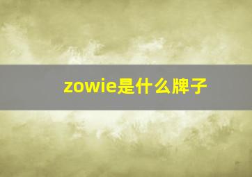 zowie是什么牌子