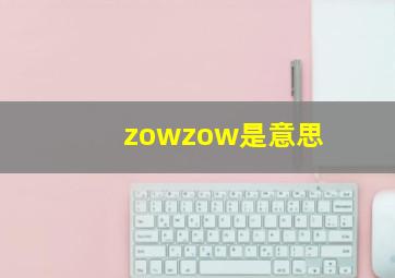 zowzow是意思