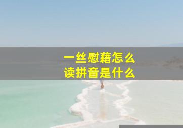 一丝慰藉怎么读拼音是什么