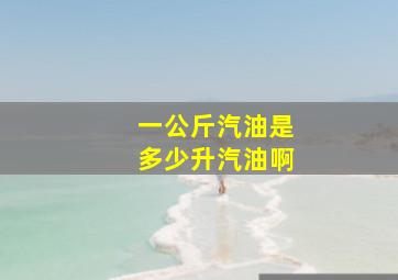 一公斤汽油是多少升汽油啊