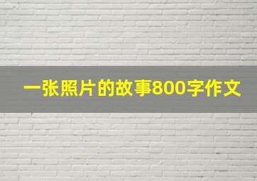 一张照片的故事800字作文