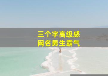 三个字高级感网名男生霸气