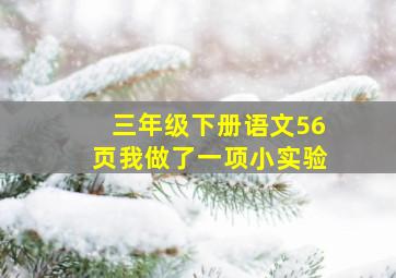 三年级下册语文56页我做了一项小实验