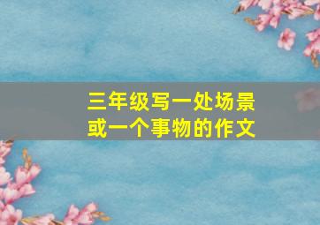 三年级写一处场景或一个事物的作文