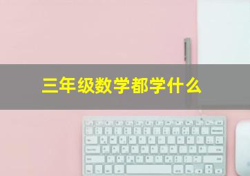 三年级数学都学什么