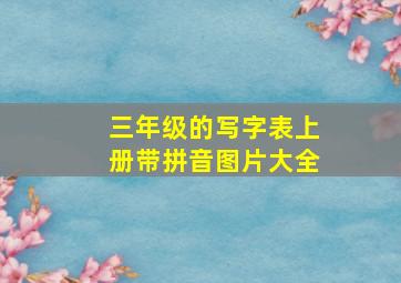 三年级的写字表上册带拼音图片大全