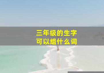 三年级的生字可以组什么词