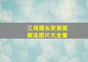 三线插头安装图解法图片大全集