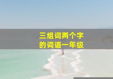 三组词两个字的词语一年级