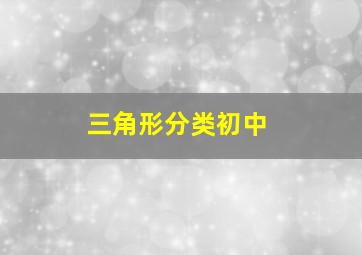 三角形分类初中