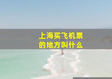 上海买飞机票的地方叫什么