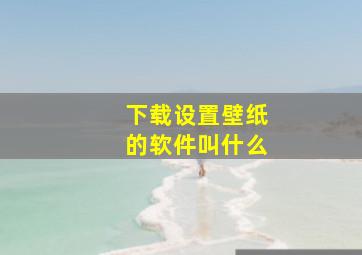 下载设置壁纸的软件叫什么