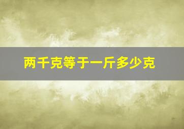 两千克等于一斤多少克