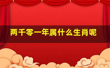 两千零一年属什么生肖呢