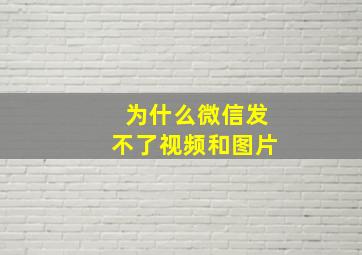 为什么微信发不了视频和图片