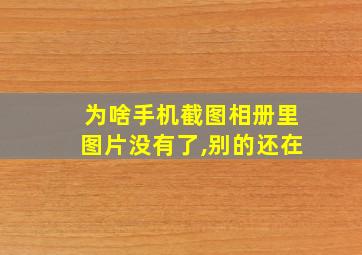 为啥手机截图相册里图片没有了,别的还在