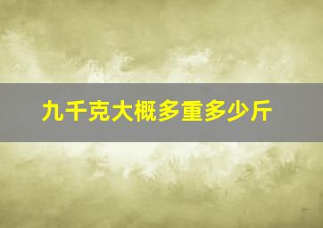 九千克大概多重多少斤