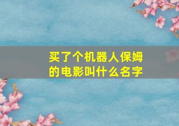 买了个机器人保姆的电影叫什么名字