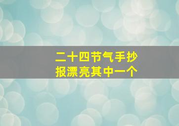 二十四节气手抄报漂亮其中一个