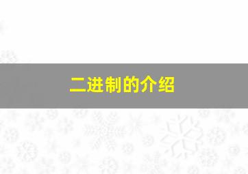 二进制的介绍