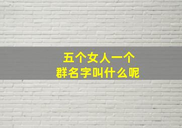 五个女人一个群名字叫什么呢