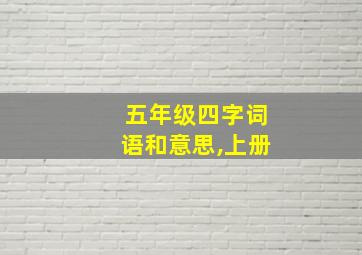 五年级四字词语和意思,上册