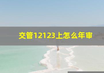 交管12123上怎么年审