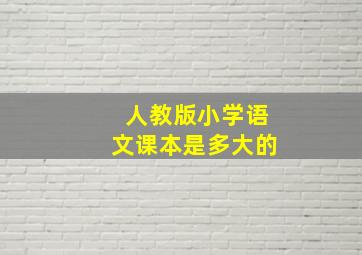 人教版小学语文课本是多大的