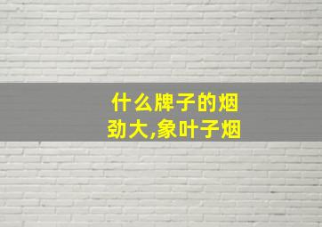 什么牌子的烟劲大,象叶子烟