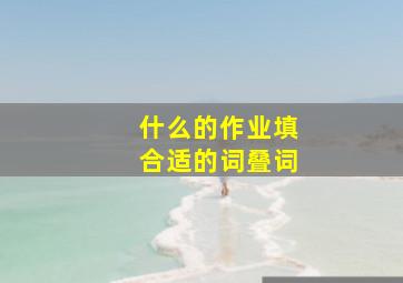 什么的作业填合适的词叠词