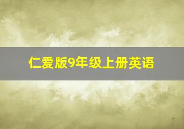 仁爱版9年级上册英语