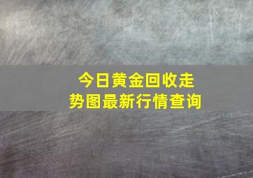 今日黄金回收走势图最新行情查询