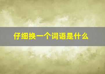 仔细换一个词语是什么