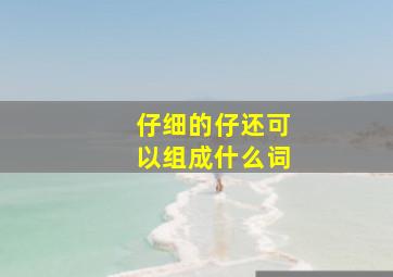 仔细的仔还可以组成什么词