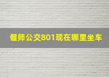 偃师公交801现在哪里坐车