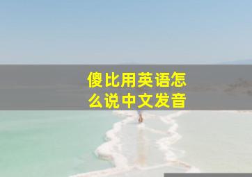 傻比用英语怎么说中文发音