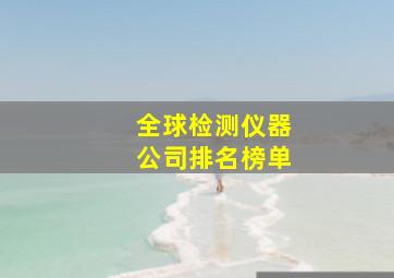 全球检测仪器公司排名榜单