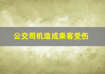 公交司机造成乘客受伤