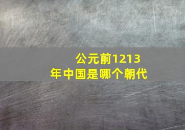 公元前1213年中国是哪个朝代